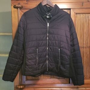 Workshop Republic Clothing Black Quilted Puffer Jacket